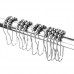 FOOG 12Pcs Set Stainless Steel Stylish Rolled Shower Curtain Rings for Bathroom Shower Rod Polished Chrome Hooks - B07166QW7X